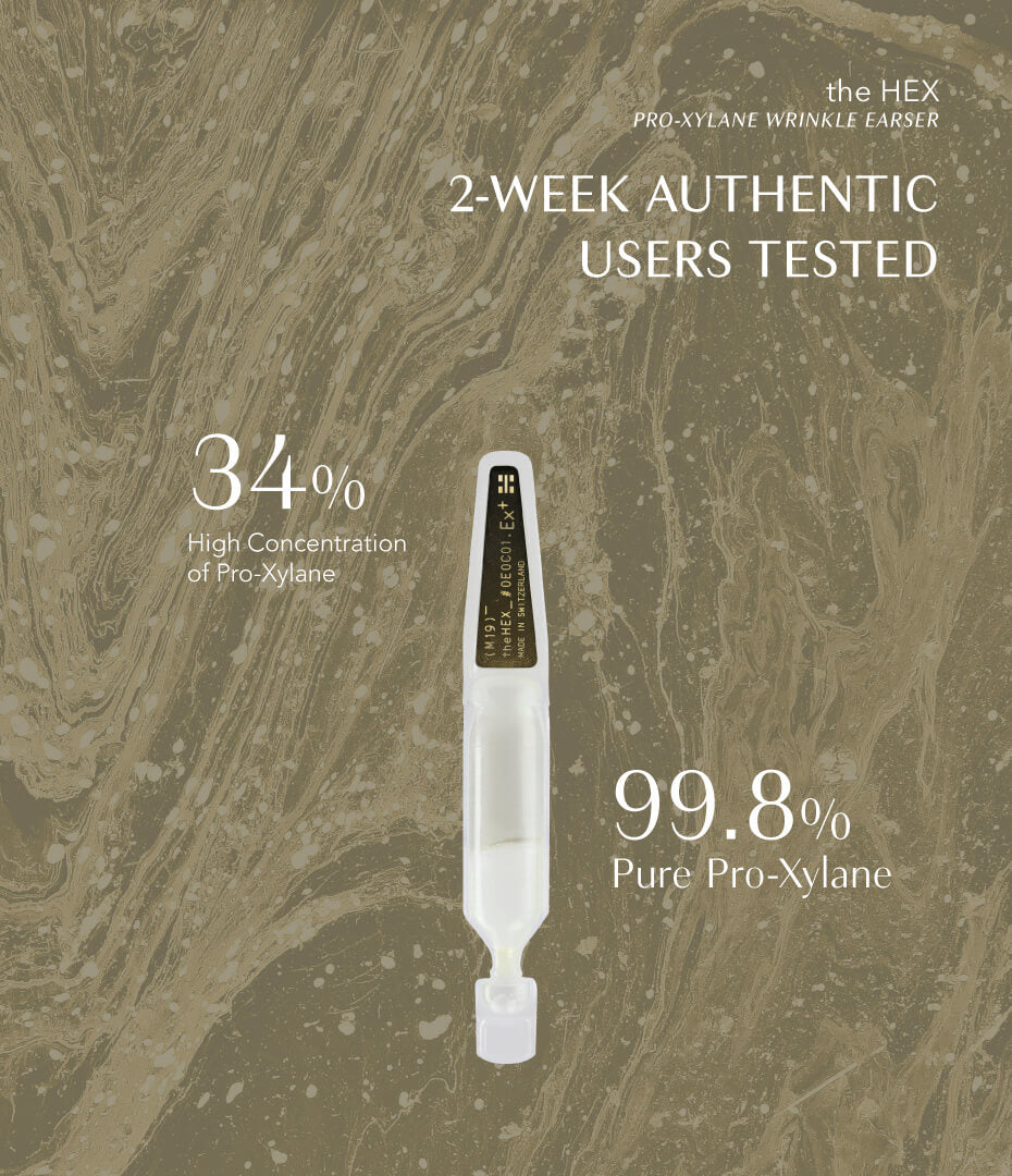 the HEX  /  Intensive Wrinkle Ampoule Treatment EX+